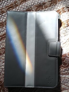 Gray Men's Folio Tablet Case with Strap Closure